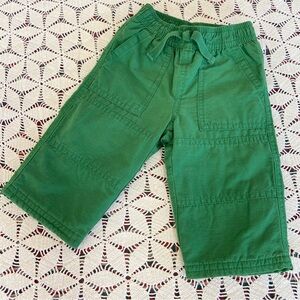 Gymboree Fleece Lined Elastic Waist Cargo Pants Unisex Size 3-6 Mo Spruce Green